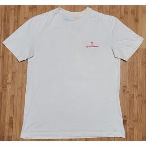 Caribbean Parrot Graphic Booze Drinks Special Delivery T Shirt Men's Small White